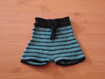 Black Ocean Soaker Shorts- Crocheted 100% Wool