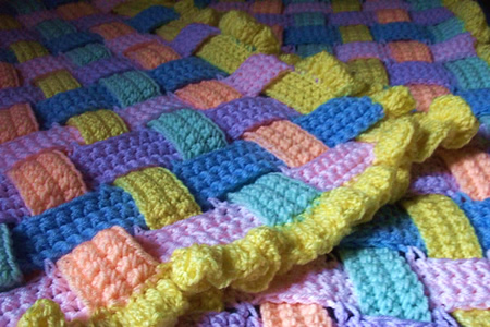 Rainbow Blocks- Hand Made Blanket